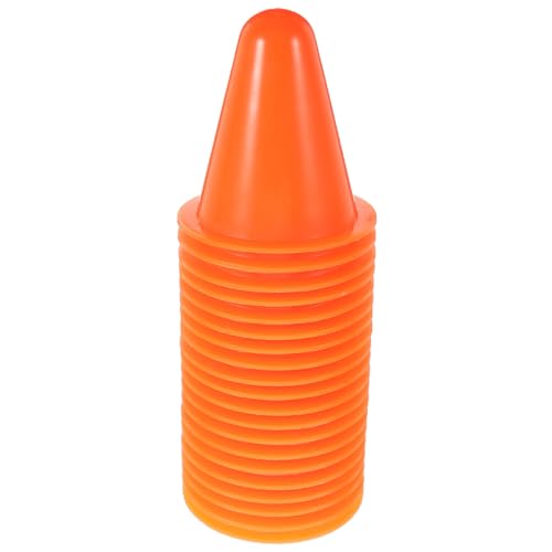 Supvox 20 Stück Teiliges Trainingskegel aus Leichtem Stabilem Kunststoff Stapelbar und Langlebig für Outdoor Sport Rollschuh Training und Gym Übungen Kompakt und Platzsparend von Supvox