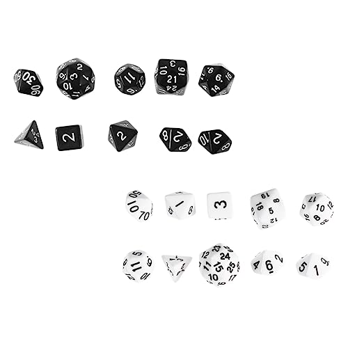 Supvox 20 Stück Würfel Brettspiel Würfel polyedrische Würfel mehrseitige Würfel Acryl von Supvox