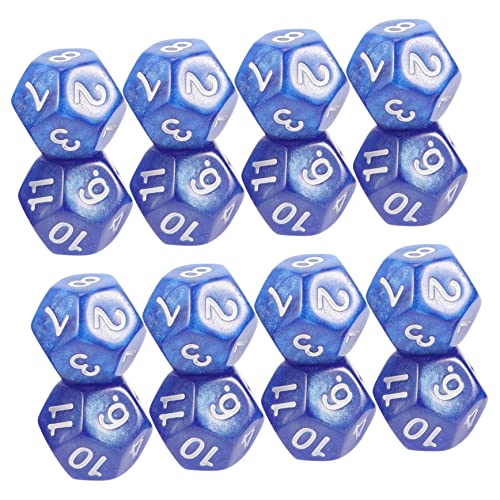 Supvox 20 Stück Zahlenwürfel polyedrische Würfel Brettspiel Würfel Brettspiele Würfel mehrseitige Würfel Acryl Blau von Supvox
