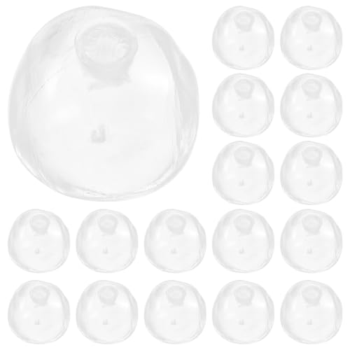 Supvox 20 Stück klare TPR Kugeln zum Selberbefüllen für Quetschbälle – transparente Hüllen für Stressbälle, kleine durchsichtige Kugeln für Bastelprojekte – Ersatzteile für Fidget-Spielzeug von Supvox