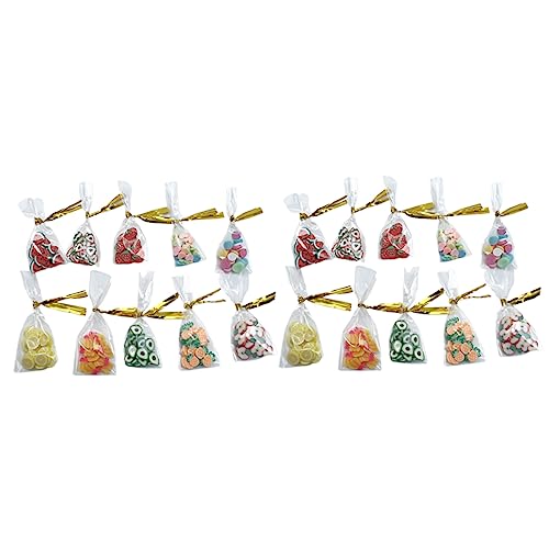 Supvox 20-teiliges Obstdekor Für Puppenhaus Rollenspiel-Dessert-spielzeugset Miniatur-süßigkeiten-Spielzeug Robustes Material Für Die Dekoration von Supvox