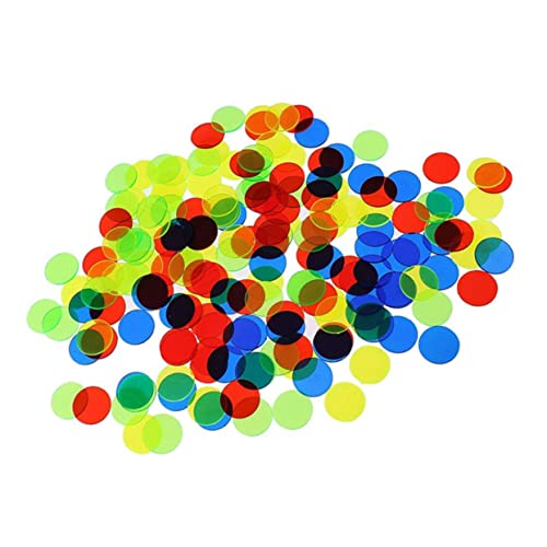 Supvox 200 Stück Bunte Kunststoff Bingo Chips Zähler Marker für Spiele Zufällige Farben für Lernspiele und Mathe Übungen Zufällige Farbe Zufällige Farbe von Supvox
