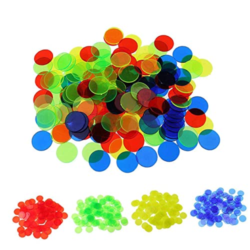 Supvox 200 Stück Farbige Bingo Chips aus Kunststoff für Bingo Spiele und Lernspiele Zufällige Farben Praktische Marker für Unterricht und Spiele Zufällige Farbe von Supvox