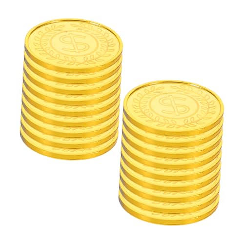 Supvox 200 Stück Piraten Spielmünzen Kunststoff Schatzmünzen für Rollenspiel Partyzubehör Halloween Schatzsuche Abenteuerspiel Belohnung Klassenzimmer Supvox 200 Stück Piraten Spielmünzen Kunststoff Schatzmünzen für Rollenspiel Partyzubehör Halloween Schatzsuche Abenteuerspiel Belohnung Klassenzimmer von Supvox