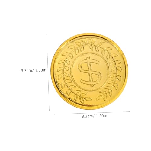 Supvox 200 Stück Piraten aus Kunststoff Realistische Schatzmünzen für Halloween Party Deko Wiederverwendbare Belohnungsmarken für Schule und Brettspiele Schatzspielzubehör von Supvox