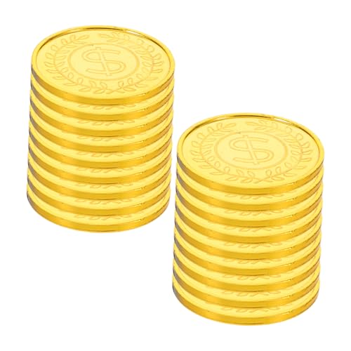 Supvox 200 Stück Piratenmünzen Goldene Kunststoffmünzen für Schatzsuche Brettspiele Halloween Party Piraten-partyartikel Klassenzimmer Belohnung Realistische Spielgeld Token Supvox 200 Stück Piratenmünzen Goldene Kunststoffmünzen für Schatzsuche Brettspiele Halloween Party Piraten-partyartikel Klassenzimmer Belohnung Realistische Spielgeld Token von Supvox
