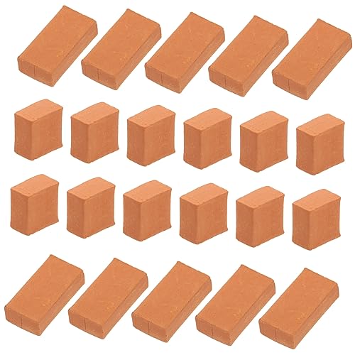 Supvox 200 Stück Ziegelspielzeug Miniatur-Ziegeldekor Mikro-Landschaftsziegel Sandtisch-Ziegelmodell Miniatur DIY Stein Zubehör für Bausteine Mini-Gartenziegel Aus Stärke und Ton von Supvox