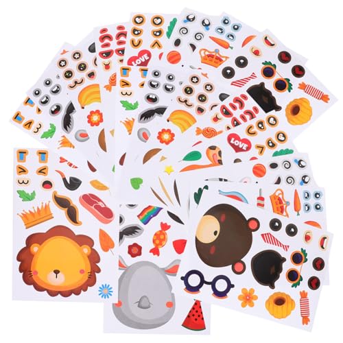 Supvox 24 Blatt DIY Belohnungsaufkleber Teilig Tierpuzzle Sticker mit Starkem Kleber für Schule Preise Wettbewerbe und Geschenkverpackung Niedliche Cartoon Tiermotive für Kinderzimmer Supvox 24 Blatt DIY Belohnungsaufkleber Teilig Tierpuzzle Sticker mit Starkem Kleber für Schule Preise Wettbewerbe und Geschenkverpackung Niedliche Cartoon Tiermotive für Kinderzimmer von Supvox