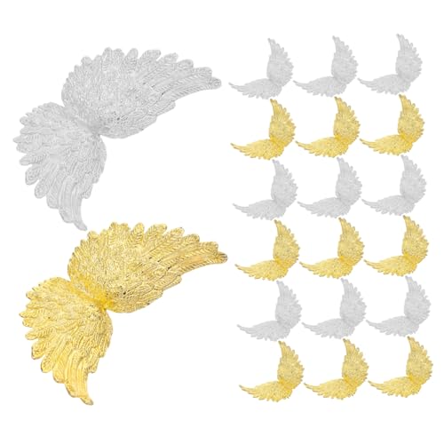Supvox 24 Stück Engelsflügel Dekoration Geburtstagskuchenaufsätze Geburtstagsdekorationen Für Frauen Mini Flügel Zubehör Kuchenflügel Dekoration DIY Flügel Zubehör von Supvox