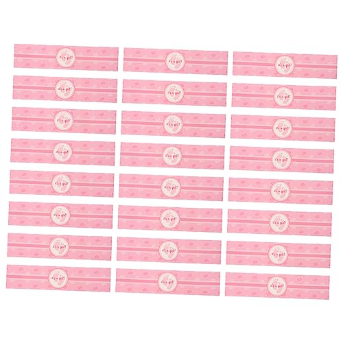 Supvox 24 Stück Geschlecht enthüllen Aufkleber Mädchennachtdekorationen Wasserflaschenetiketten für Babypartys Aufkleber für Wasserflaschen Partygeschenke Plastik Rosa von Supvox