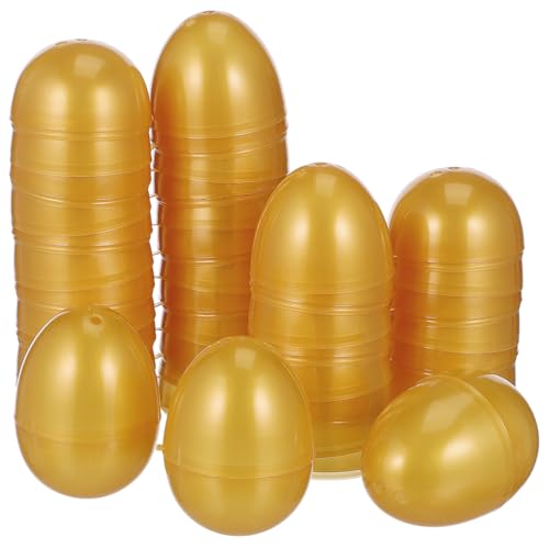 Supvox 24 Stück Leere Goldene Kunststoff Eier für Kreatives und Party Ei Wiederverwendbare Dekoration für Süßigkeiten und Kleine Spielzeuge Supvox 24 Stück Leere Goldene Kunststoff Eier für Kreatives und Party Ei Wiederverwendbare Dekoration für Süßigkeiten und Kleine Spielzeuge von Supvox
