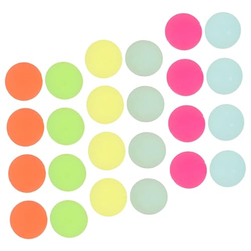 Supvox 24 Stück Leuchtender Hüpfball glühen Dekorationen sensorisch federnd prallen Spielzeuge Im Dunkeln leuchtender Softball Karneval Hüpfbälle Gummi Zufällige Farbe von Supvox