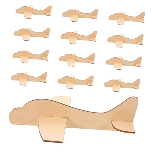Supvox 24 Stück Modellflugzeug Aus Holz Kleines Flugzeughandwerk Unfertiges Flugzeug Graffiti-Flugzeug Aus Holz Kinderspielzeug DIY-flugzeugmodelle Leere Flugzeuge Hölzern von Supvox
