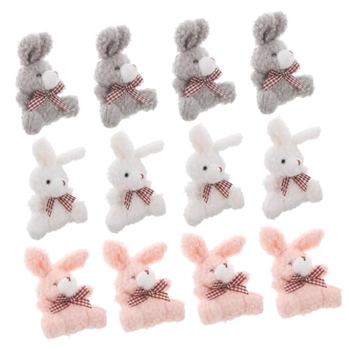 Supvox 24 Stück Plüsch Hasen Schlüsselanhänger Weiche Flauschige Bunny Anhänger Verschiedenen Farben Dekorative Kuscheltiere zum Aufhängen an Taschen Rucksäcken Zufällige Zufällige Farbe von Supvox