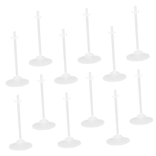 Supvox 24 Stück Puppenanzeigehalter Mini-Puppenständer Puppe unterstützt gemacht Figure Stand puppenzubehör Displayhalter für Actionfiguren Puppenhalterungen Plastik Transparent von Supvox