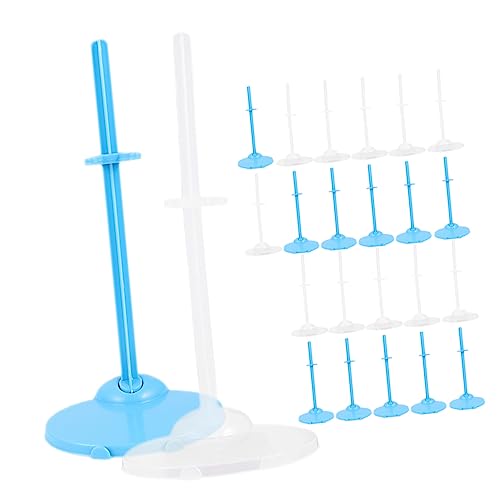 Supvox 24 Stück Puppenständer für Mädchen klein Steht Mini Figure Stand puppenzubehör tischdeko esstisch Modellbauzubehör sammlerstücke Puppenhalterungen Figurenständer Plastik von Supvox