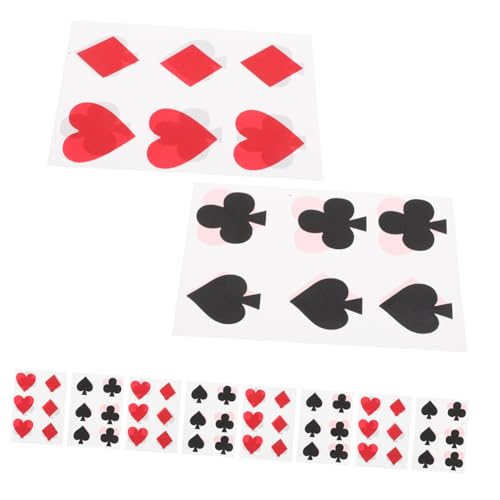 Supvox 24 Stück Tasse Aufkleber Kartenspiel Aufkleber Gastgeschenke Party Bevorzugt Aufkleber Spielkartenhüllen Spielkartenetui Aufkleber Für Spielkarten Pvc Selbstklebend von Supvox