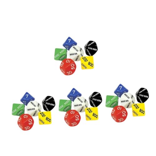 Supvox 24 Stück Teiliges Bunter Spielwürfel mit Großen Zahlen Leicht und Robust für Brettspiele Party und Gesellschaftsspiele Vielseitige Würfel Requisiten für Zuhause und Treffen von Supvox