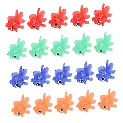 Supvox 24 Stück Goldfisch Spielzeug für Kinder Transparentes Wasser Spielzeug Aquarium Zubehör Sichere Materialien Badespielzeug Fischtank Accessoires von Supvox