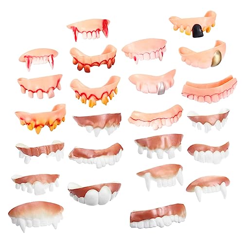 Supvox 24 Stück Teiliges Halloween mit Lustigen Realistischen Vampir und Zombie Fake Zähnen für Kostüm und Themenpartys Langlebige Künstliche Gebisse für Gruselige und Witzige Halloween Supvox 24 Stück Teiliges Halloween mit Lustigen Realistischen Vampir und Zombie Fake Zähnen für Kostüm und Themenpartys Langlebige Künstliche Gebisse für Gruselige und Witzige Halloween von Supvox