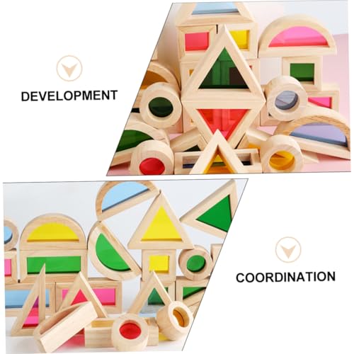 Supvox 24 Stück Teiliges Holzbausteine Bunte Geometrische Formen Stapelbar Robustes Pädagogisches Hand Auge Koordination für Zuhause und Vorschule Supvox 24 Stück Teiliges Holzbausteine Bunte Geometrische Formen Stapelbar Robustes Pädagogisches Hand Auge Koordination für Zuhause und Vorschule von Supvox