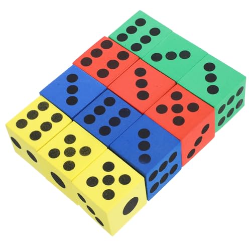 Supvox 24 Stück Teiliges Jumbo Würfelset aus Hochwertigem Schaumstoff Sichere Spielwürfel für Bildungs und Partyspaß Bunte Würfel für Kindergeburtstag und Lernspiele Ab Jahren von Supvox