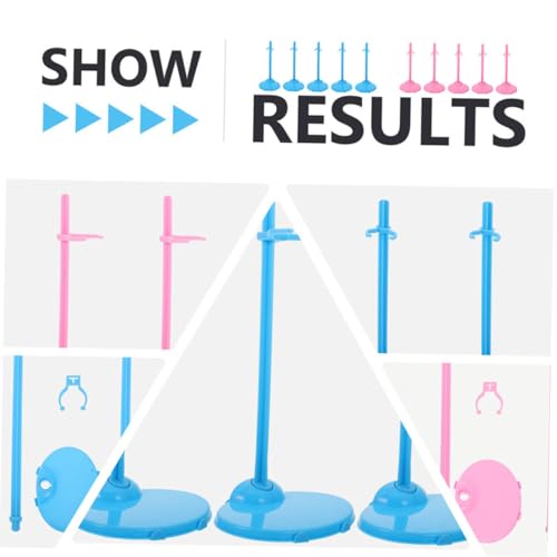 Supvox 24 Stück Teiliges Puppenständer Stabile Doll Display Stützen in Blau und rutschfeste Halter für Puppen und Actionfiguren Dekorative Figurenhalter für Puppenhaus und Sammler von Supvox