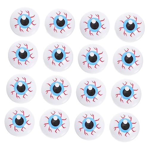 Supvox 24 Stück Teiliges Realistische Plastik Augen Halloween Deko Horror Requisiten für Party Basteln und Kostüm Zubehör mit Hohlem Blauem Augapfel für Gruselige Effekte von Supvox