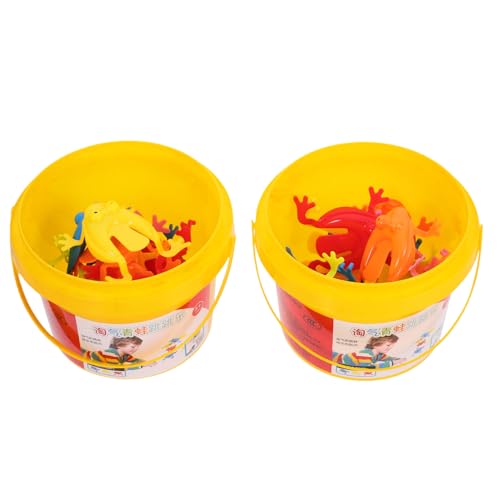 Supvox 24 Stück Teiliges Springendes Froschspielzeug aus Robustem Kunststoff Gemischt Sicher für Kinderspielzeug Lernspielzeug und Partygeschenk für Kindergarten und Garten von Supvox
