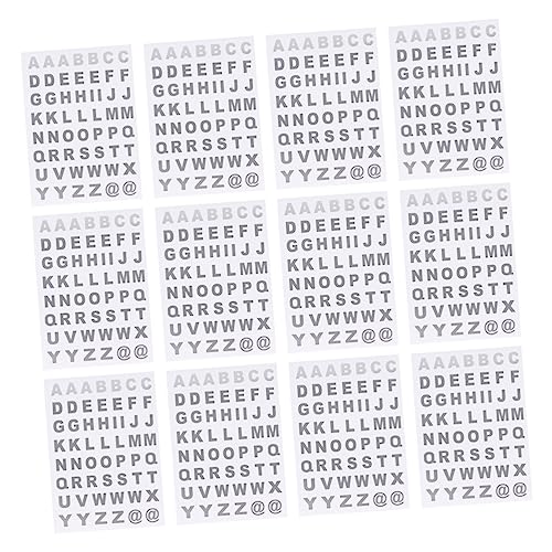 Supvox 25 Blatt Buchstabenaufkleber transparenter Aufkleber Englischer Briefaufkleber Alphabet -Aufkleber Silber Supvox 25 Blatt Buchstabenaufkleber transparenter Aufkleber Englischer Briefaufkleber Alphabet -Aufkleber Silber von Supvox