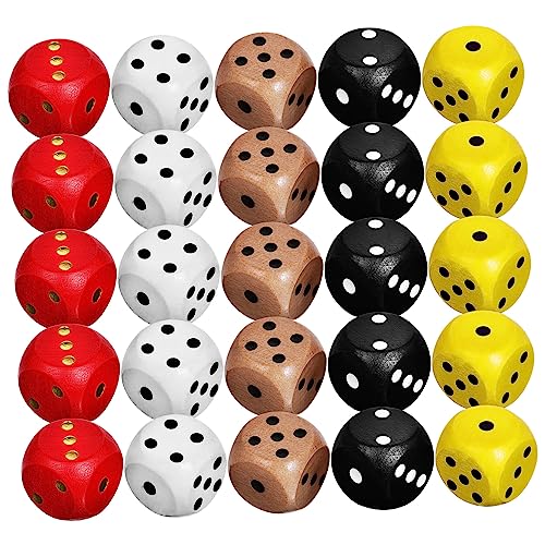 Supvox 25 Stück Farbiges Sieb Partywürfel Spielwürfel Würfel Abgerundete Ecken 6-seitig Polyedrisch Standard-spielwürfel Tischspiel Würfel Sechs Würfelspiel Lustige Würfel Holz Supvox 25 Stück Farbiges Sieb Partywürfel Spielwürfel Würfel Abgerundete Ecken 6-seitig Polyedrisch Standard-spielwürfel Tischspiel Würfel Sechs Würfelspiel Lustige Würfel Holz von Supvox