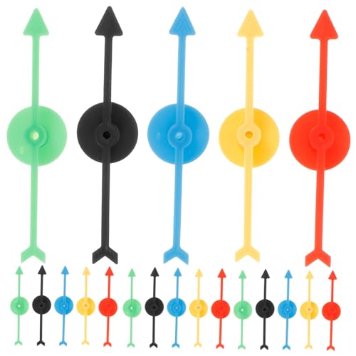 Supvox 25 Stück Spielpfeile aus Kunststoff Brettspiel Pfeile Spielzeiger Lotterierad-Pfeile mit rotierenden Pfeilen rotierende Pfeile Spiel Plastik von Supvox