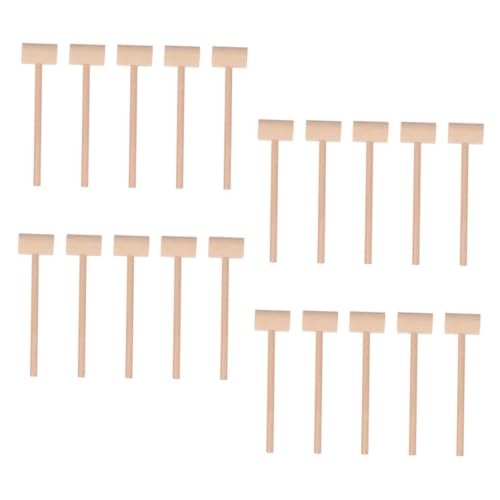 Supvox 25 Stück Teiliges Mini Holzhammer Natürliche Kleine Mallets für Langlebige Holzspielzeuge für Krabben und Hummer Spiele Pädagogisch für Basteln Partyspiele und Rollenspiele von Supvox