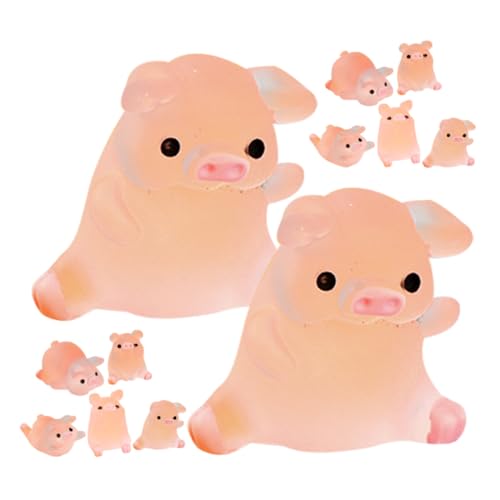 Supvox 25 Stück Teiliges Mini Schwein Resin Figuren Langlebige Niedliche Tierdekoration für Garten Aquarium DIY Basteln Vielseitige Miniatur Schwein Figuren als und Landschaftszubehör von Supvox
