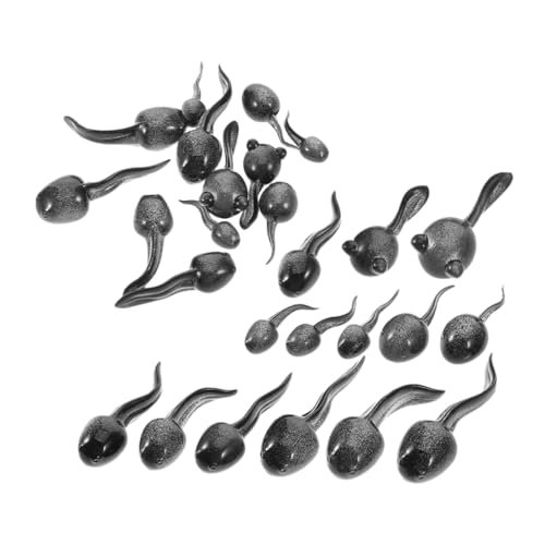 Supvox 26 Stück Mini Kaulquappen Figuren aus Harz Niedliche Dekorationen für Mooslandschaften Terrarien und Aquarien für DIY Gartenprojekte und Kreative Ornamente von Supvox