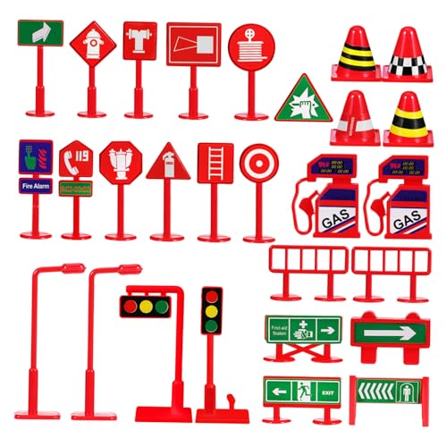 Supvox 28 Stück Teiliges Mini verkehrsschilder Robustem PVC mit Mini Kegeln und Ampelmodell Realistische Straßenverkehrsschilder für Pädagogisches zur Verkehrssicherheit für Kindergarten Supvox 28 Stück Teiliges Mini verkehrsschilder Robustem PVC mit Mini Kegeln und Ampelmodell Realistische Straßenverkehrsschilder für Pädagogisches zur Verkehrssicherheit für Kindergarten von Supvox