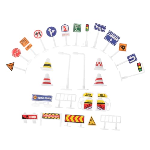 Supvox 28 Stück Teiliges Verkehrszeichen spielset für Pädagogisches Kunststoffmodell mit Mini verkehrskegeln und Bunten Straßenschildern für Vorschule Indoor und Outdoor Supvox 28 Stück Teiliges Verkehrszeichen spielset für Pädagogisches Kunststoffmodell mit Mini verkehrskegeln und Bunten Straßenschildern für Vorschule Indoor und Outdoor von Supvox