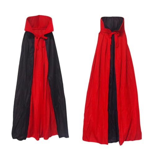 Supvox 2Er Set Hat Cap Super Umhänge für Cape Mantel mittelalterlicher Kapuzenumhang Halloween Costume Halloween Kleidung Zauberer Cosplay Umhang Zauberer Kleidung Black von Supvox