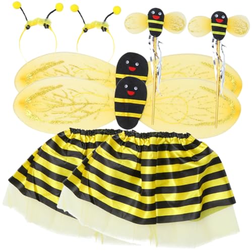 Supvox 2Sätze Bienenkostüm Mit Flügeln Haarreif Rock Kreative Cosplay Party Requisiten Für Geburtstagsfeiern Halloween Bühnenaufführungen Teilig Supvox 2Sätze Bienenkostüm Mit Flügeln Haarreif Rock Kreative Cosplay Party Requisiten Für Geburtstagsfeiern Halloween Bühnenaufführungen Teilig von Supvox