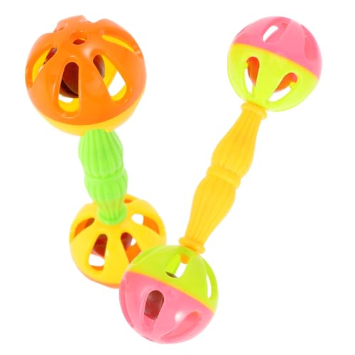 Supvox 2Stück Kunststoff Ring für Papageien Pädagogisches Musikspielzeug für Vögel Fördert Spielentwicklung im Käfig Zufälliger Stil von Supvox