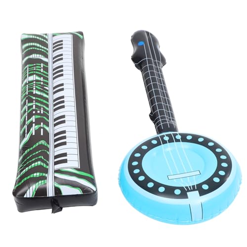 Supvox 2Stücke Aufblasbare Musikinstrumente Elektronische Tastaturen Banjo Spielzeuge Für Partys Foto Requisiten Für Disco Und Hip Hop Und Langlebig von Supvox