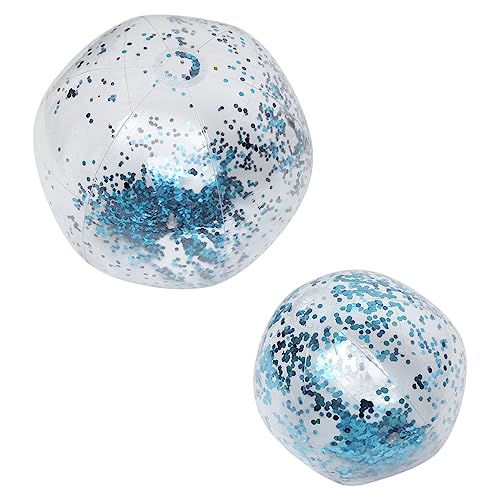 Supvox 2Stücke Aufblasbare Strandbälle Transparent Mit Glitzer Und Fotografie Requisiten Strandballspielzeug Für Sommeraktivitäten Und Wasserspiele Supvox 2Stücke Aufblasbare Strandbälle Transparent Mit Glitzer Und Fotografie Requisiten Strandballspielzeug Für Sommeraktivitäten Und Wasserspiele von Supvox