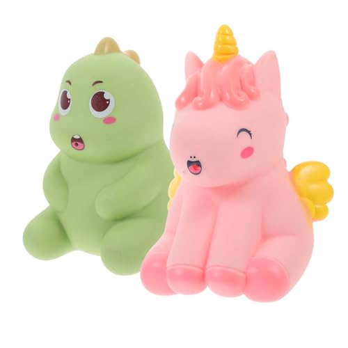 Supvox 2Stücke Badespielzeug Für Spritzende Wasserspielzeuge Für Kleinkinder Cartoon Design Mit Einhorn Und Dinosaurier Für Badewanne Und Poolspiele Sicheres von Supvox