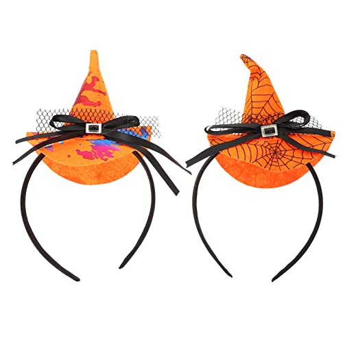 Supvox 2Stücke Halloween Hexenhut Stirnbänder Cosplay Kopfbedeckung für Kostümpartys Leichtes und Stylisches Zubehör für Unvergessliche Halloween von Supvox
