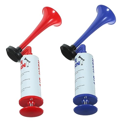 Supvox 2Stücke Handheld Lufthorn Push Trompete Air Horn Für Fußball Events Und Partys Fans Horn Fußball Partygeschenke Lautstärke von Supvox