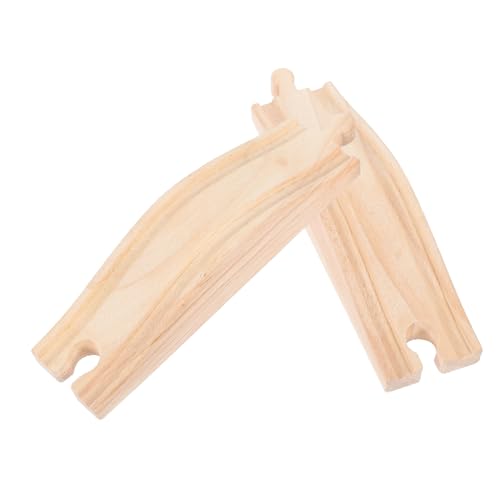 Supvox 2Stücke Holzbahnschienenblöcke Für Kreative Konstruktionen Stabil Und Sicher Für Fördert Logisches Und Soziale Fähigkeiten Für DIY Eisenbahnsets Und Interaktives von Supvox