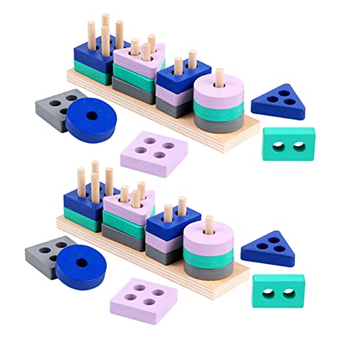 Supvox 2Stücke Holzspielzeug Für Pädagogisches Säulenspielzeug Zur Form Und Farbzuordnung Erkennungsspielzeug Für Frühkindliche Bildung Fördert Logisches Supvox 2Stücke Holzspielzeug Für Pädagogisches Säulenspielzeug Zur Form Und Farbzuordnung Erkennungsspielzeug Für Frühkindliche Bildung Fördert Logisches von Supvox
