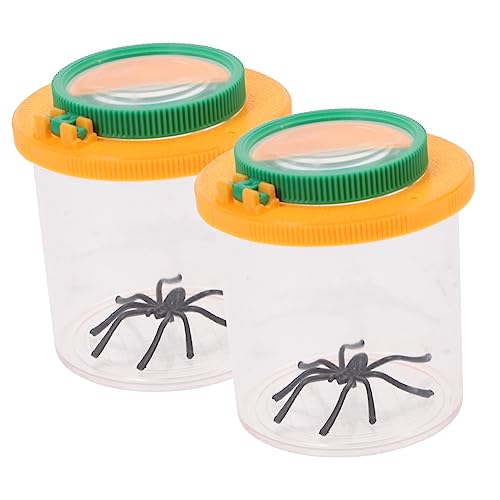 Supvox 2Stücke Insekten Beobachtungsbox Mit Facher Und Facher Vergrößerung Magnifier Container Für Outdoor Für Kleine Erkundung Und Lernen von Supvox