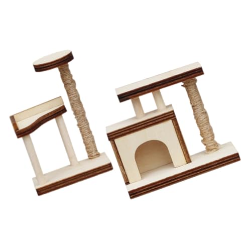 Supvox 2Stücke Katzenkletterturm Puppenhausmöbel Holzspielzeug Für Haustierzimmerdekoration Realistische Hausschmuck Modelle Dekorieren Supvox 2Stücke Katzenkletterturm Puppenhausmöbel Holzspielzeug Für Haustierzimmerdekoration Realistische Hausschmuck Modelle Dekorieren von Supvox