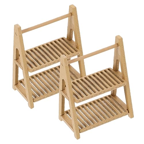 Supvox 2Stücke Mini Brotständer Aus Puppenhaus Dekoration Dekoratives Mini Brotregal Für Kreative DIY Projekte Für Puppenmöbel Und Spielszene von Supvox